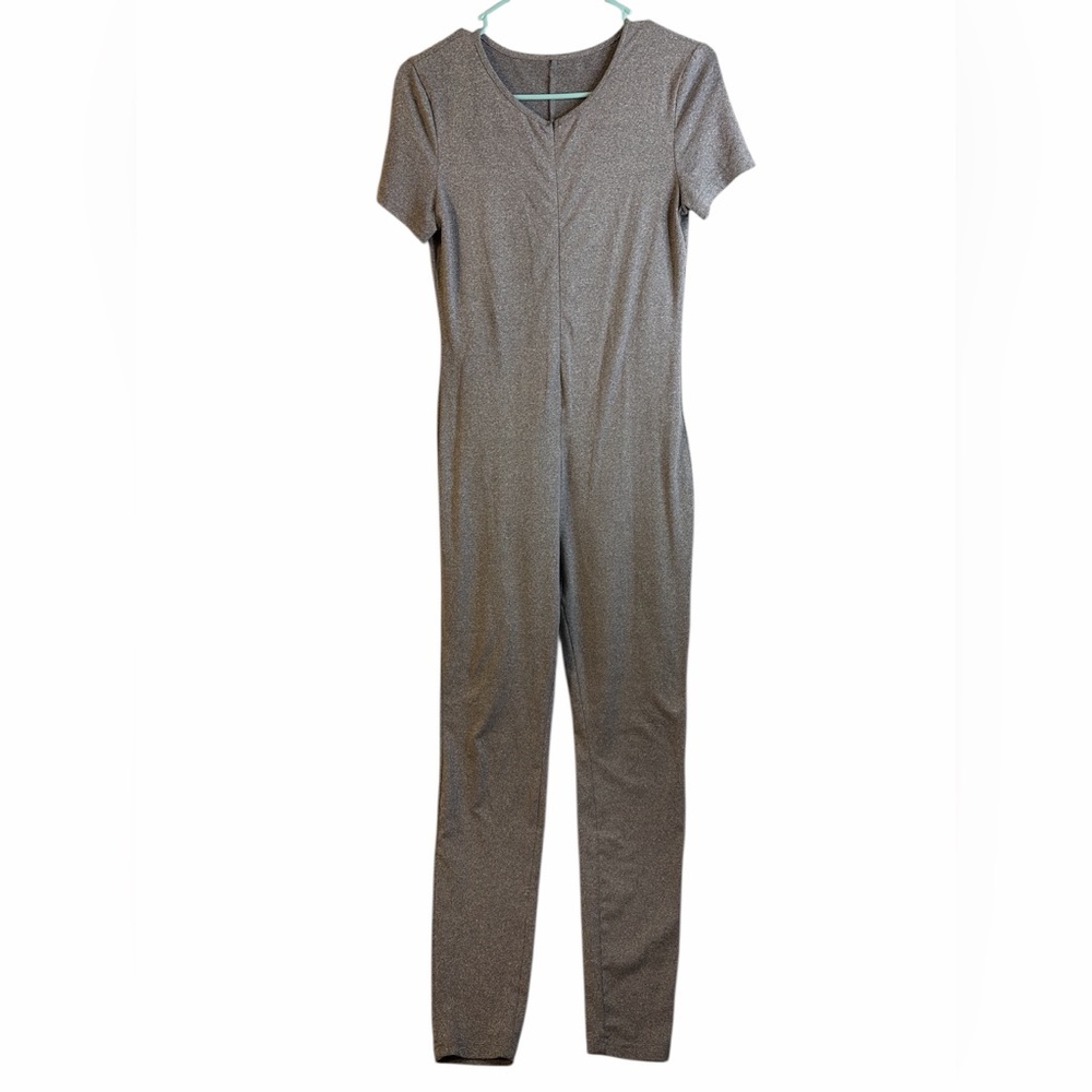 SHEIN Heather Gray Short Sleeve Jumpsuit EUC #408